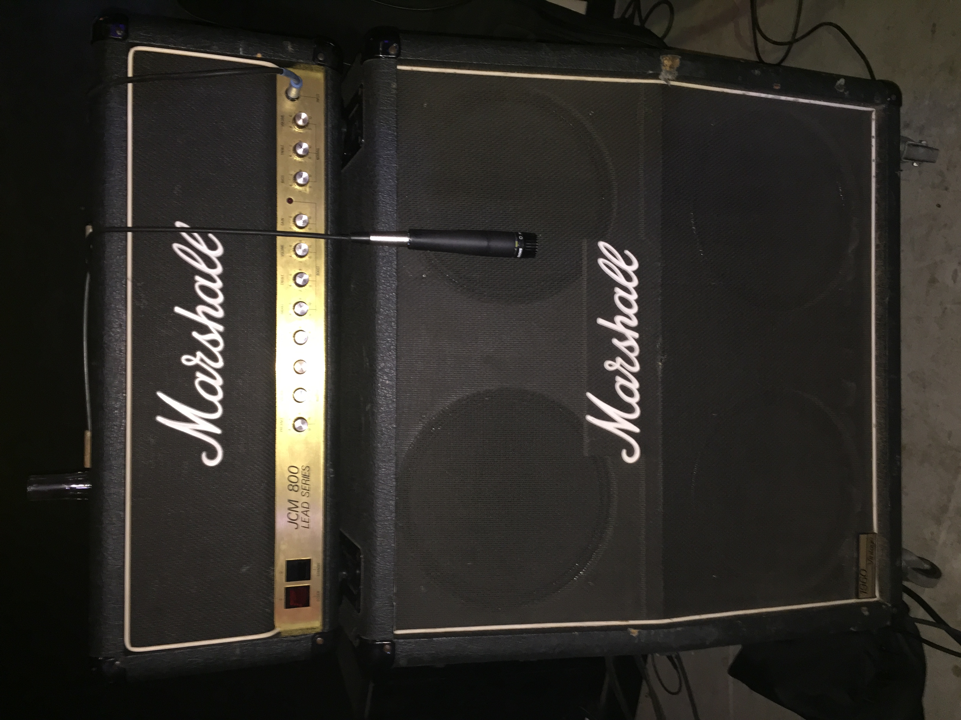 Головной усилитель Marshall JCM800 и кабинет 4×12