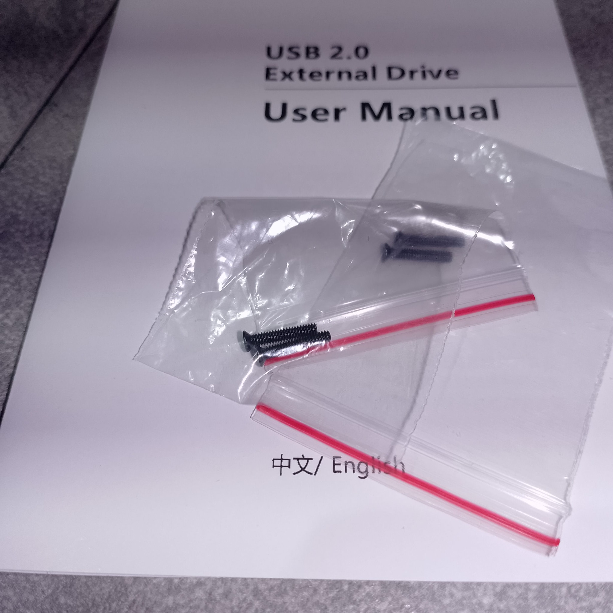 USB-корпус после снятия упаковки