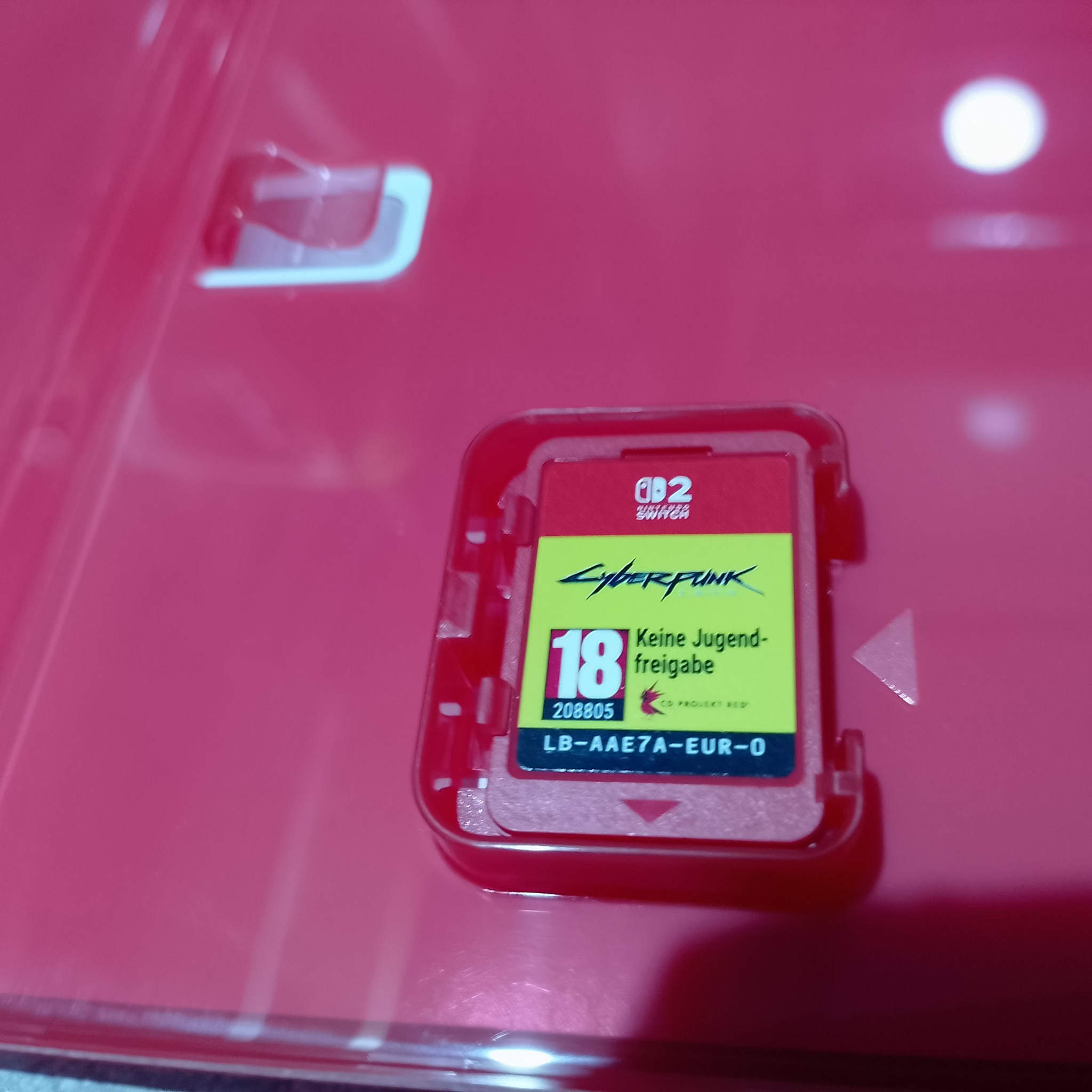 Картридж Cyberpunk 2077 для Switch 2 спереди