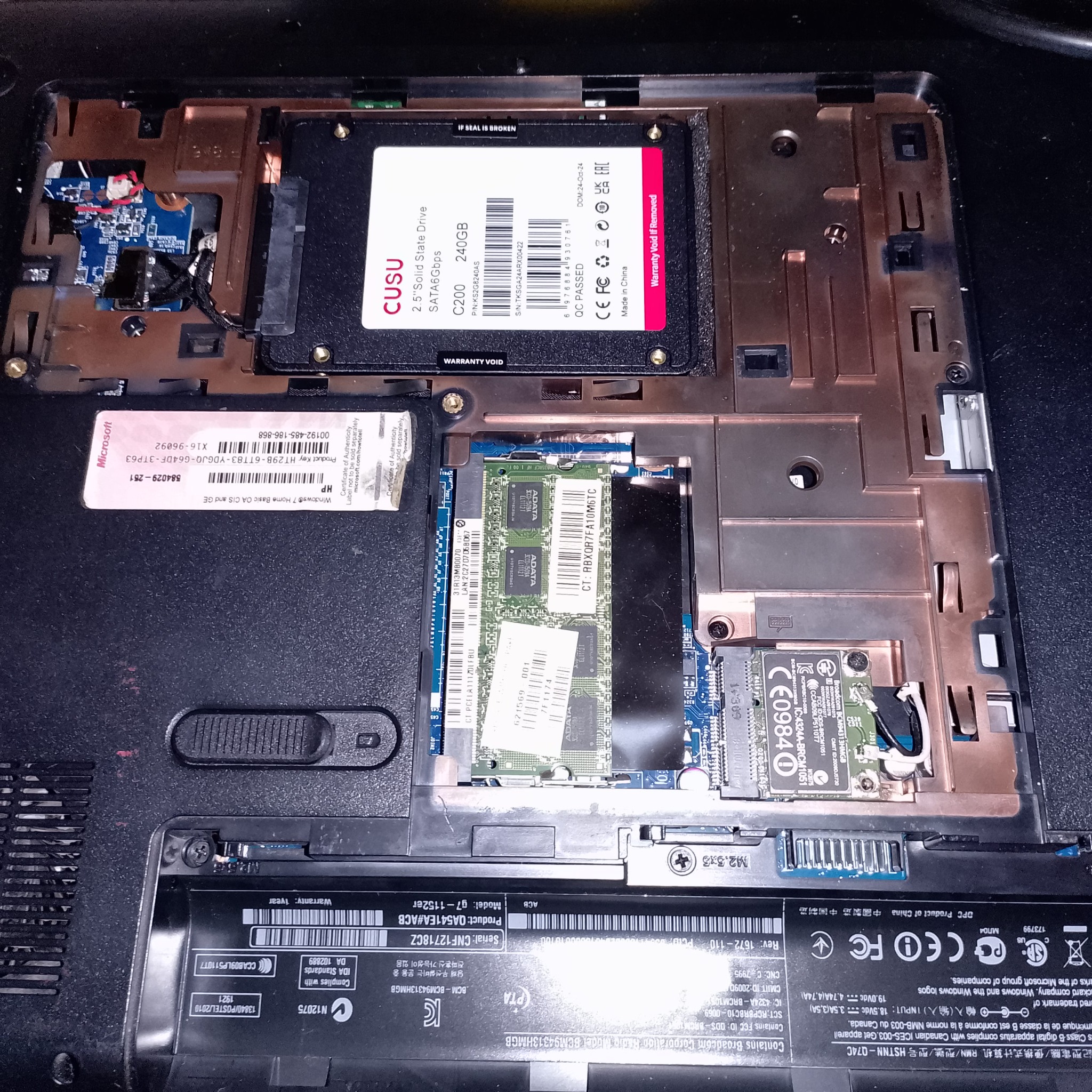 апгрейд ноутбука HP ProBook 450 G0 - установка SSD