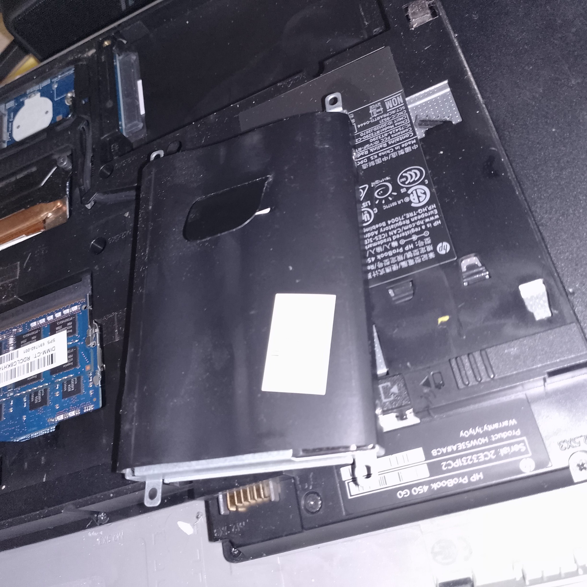 апгрейд ноутбука HP - замена HDD на SSD