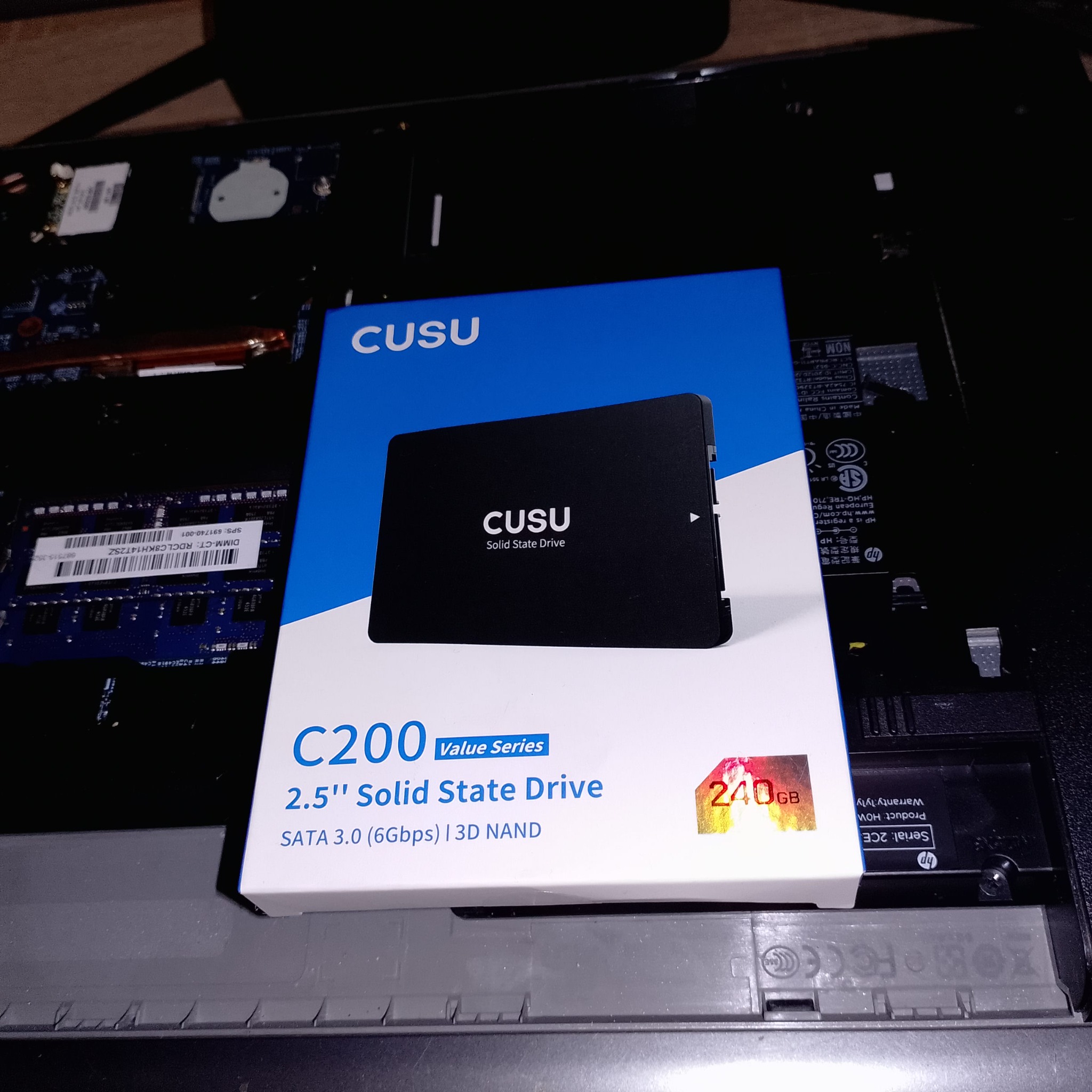 апгрейд ноутбука HP - бюджетный SATA SSD