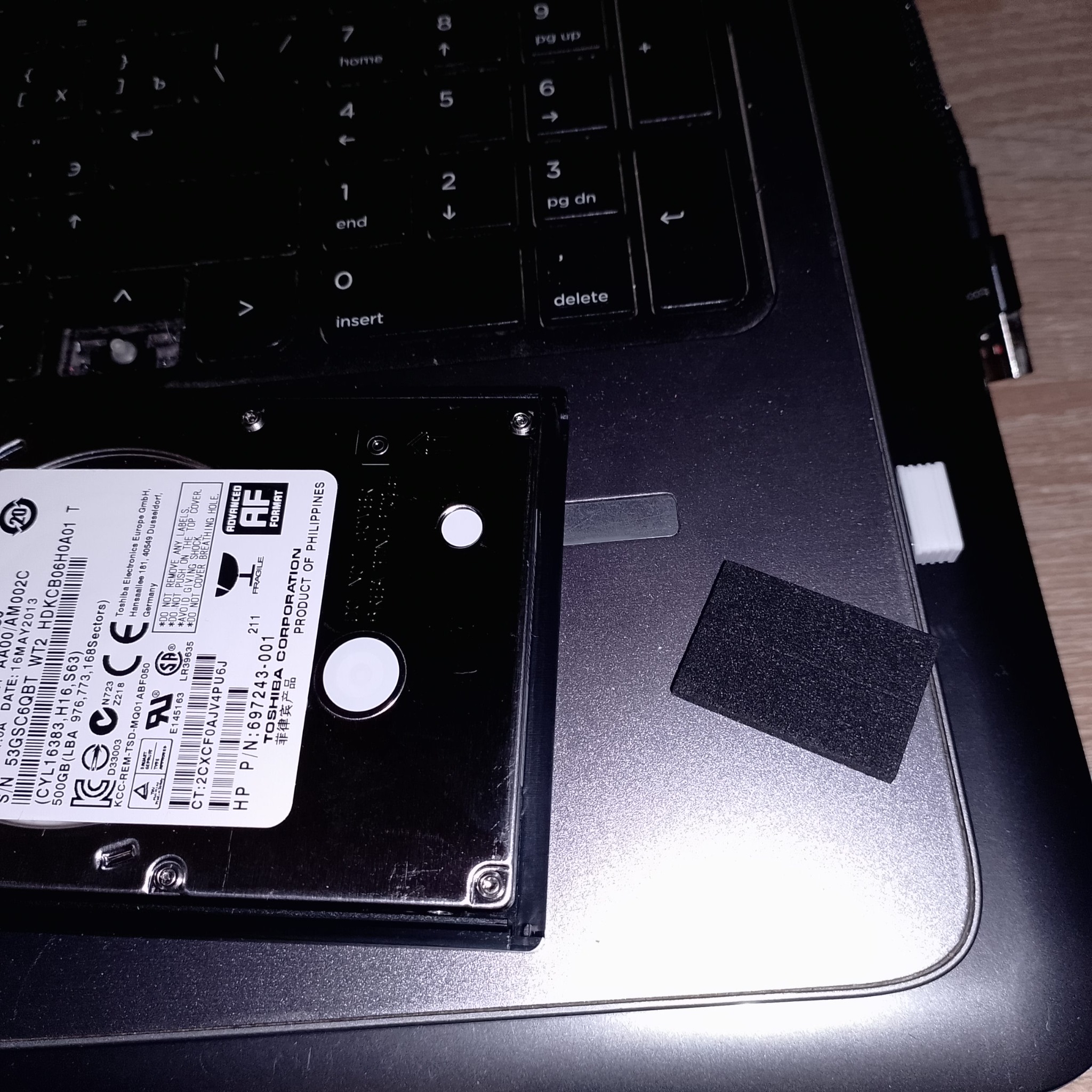 апгрейд ноутбука HP - HDD перед заменой