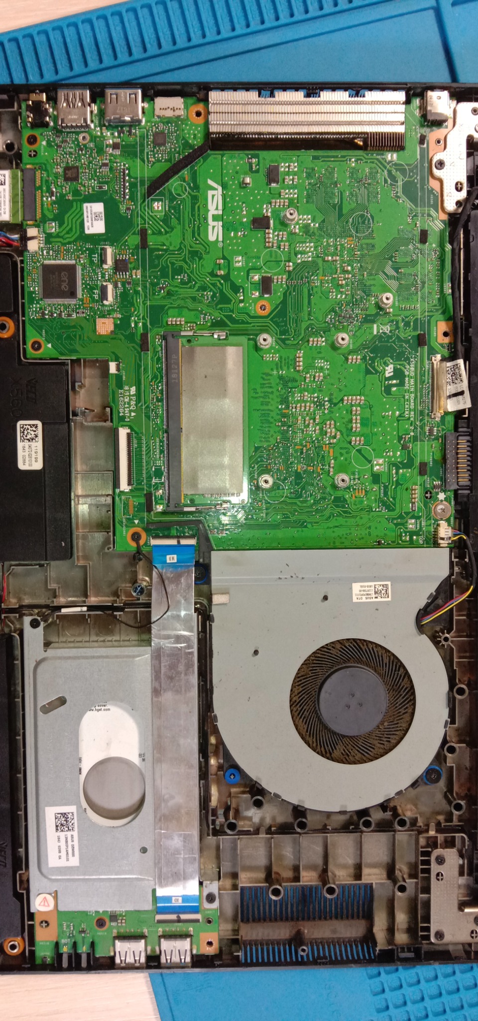Повторный обзор платы ASUS X560UD после осмотра