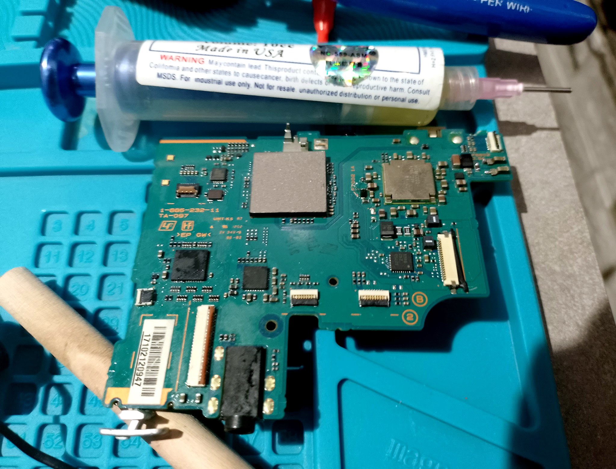 ремонт PSP 1008 Street - центральная часть платы TA-097
