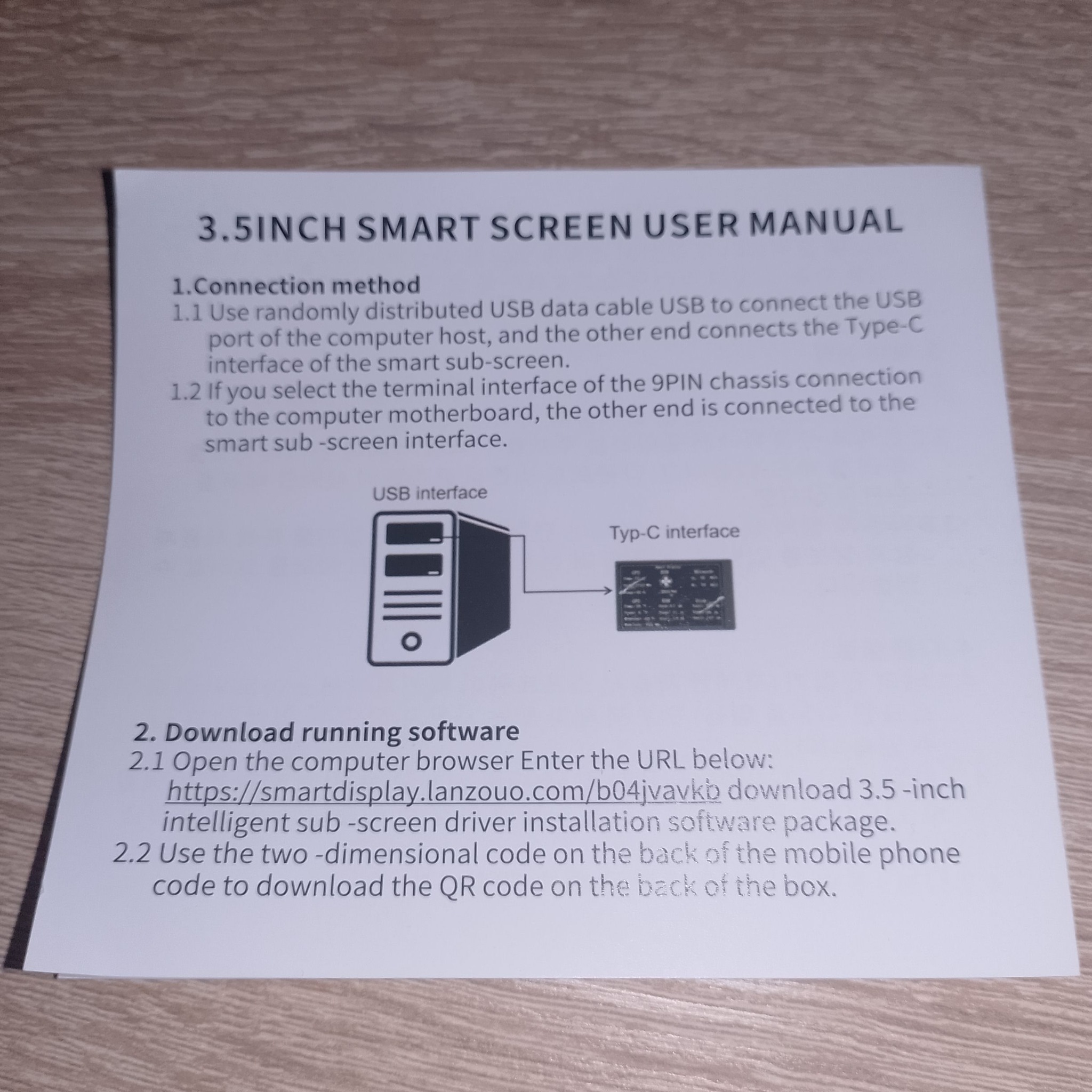 Smart Screen 3.5 инструкция с подключением USB и адресом программы