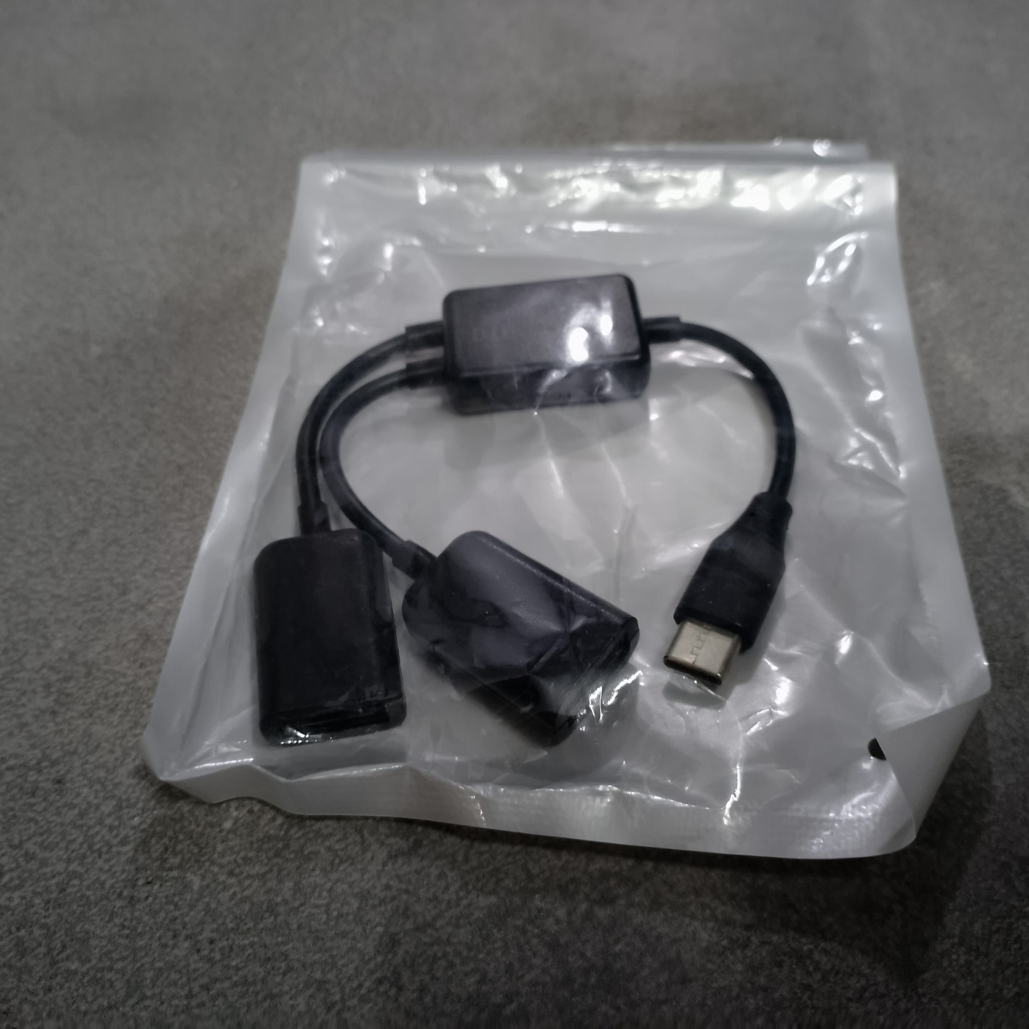 Набор USB-C OTG хаба и DC переходника в пакете
