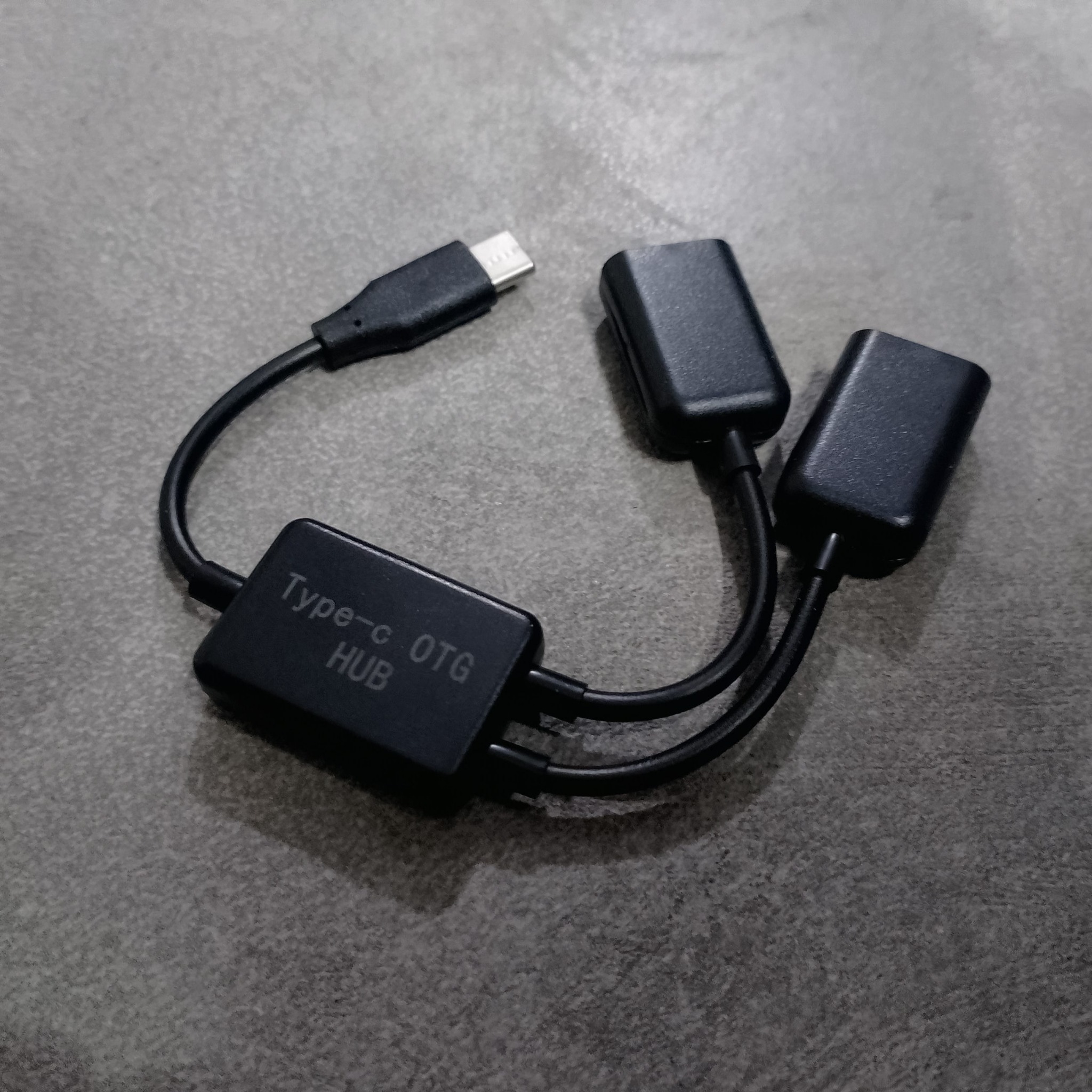 USB-C OTG хаб с двумя USB-A портами и DC переходник