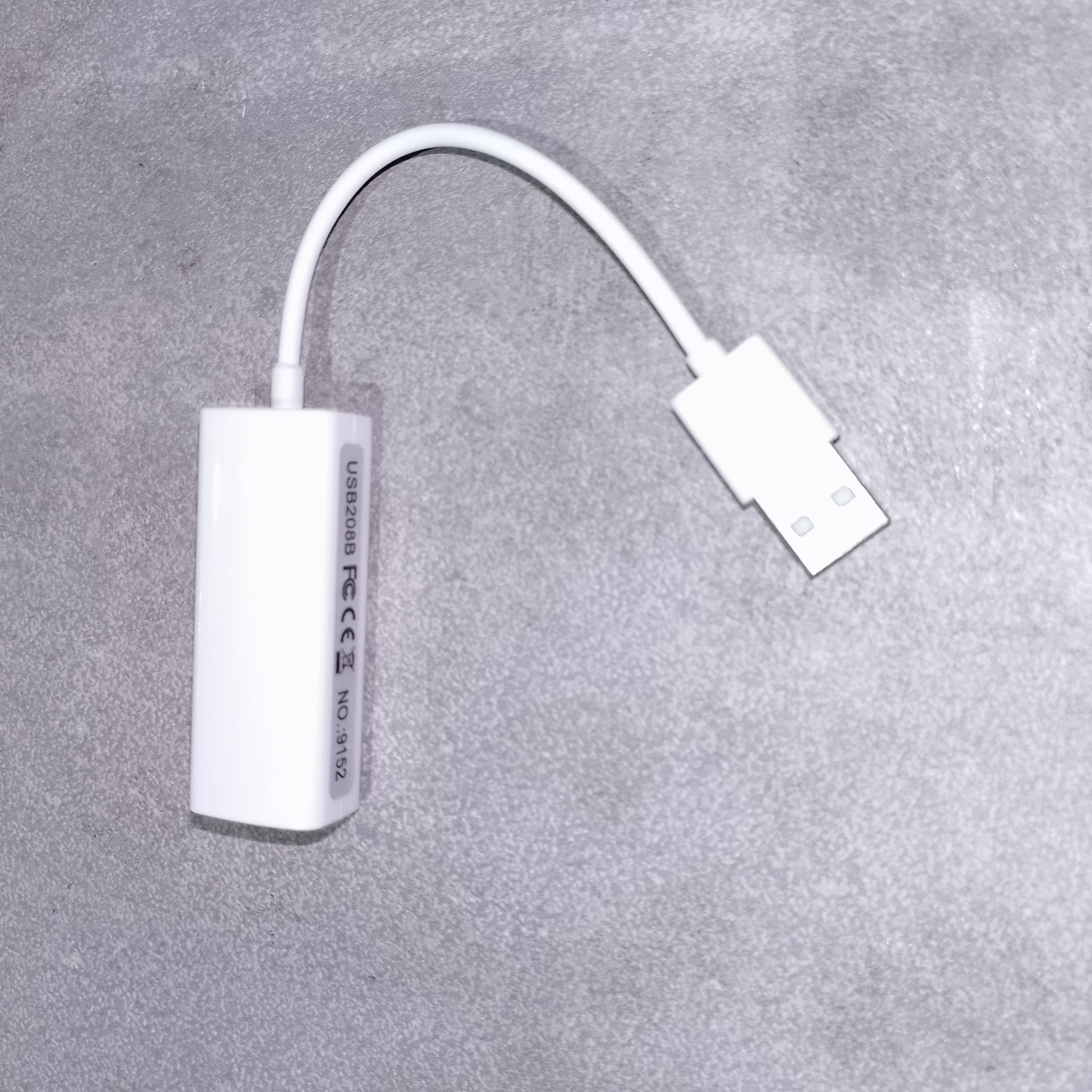 USB Ethernet адаптер CH9152 с коротким кабелем USB-A